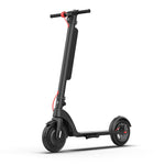 Black electric mobility scooter on a white background