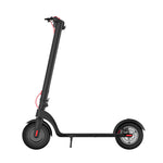 Black with red accents electric mobility scooter on a white background
