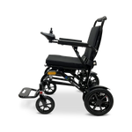 Black electric wheelchair on a white background