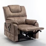 Oversized Power Lift Recliner Chair for Elderly | 180° Lay Flat Velvet Lift Chair