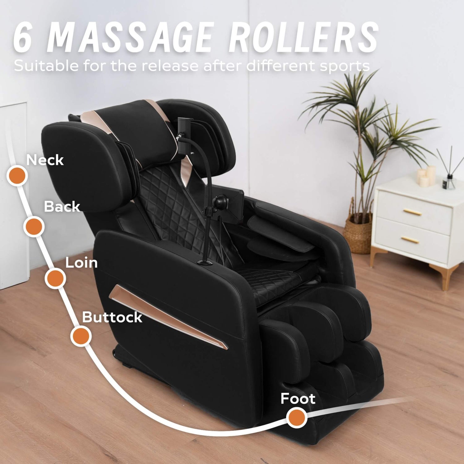 Airvana Nocturne Full-Body Zero Gravity Massage Chair With Retractable Footrest (SAK40593)