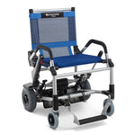 Journey Zinger Folding Power Chair - Blue Front View