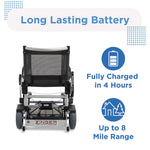 Journey Zinger Folding Power Chair - Floating Footrest Detail
