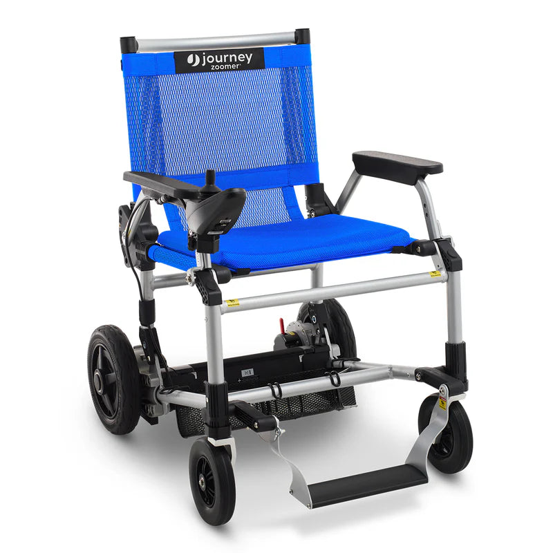 Journey Zoomer Lightweight Folding Power Chair - Blue