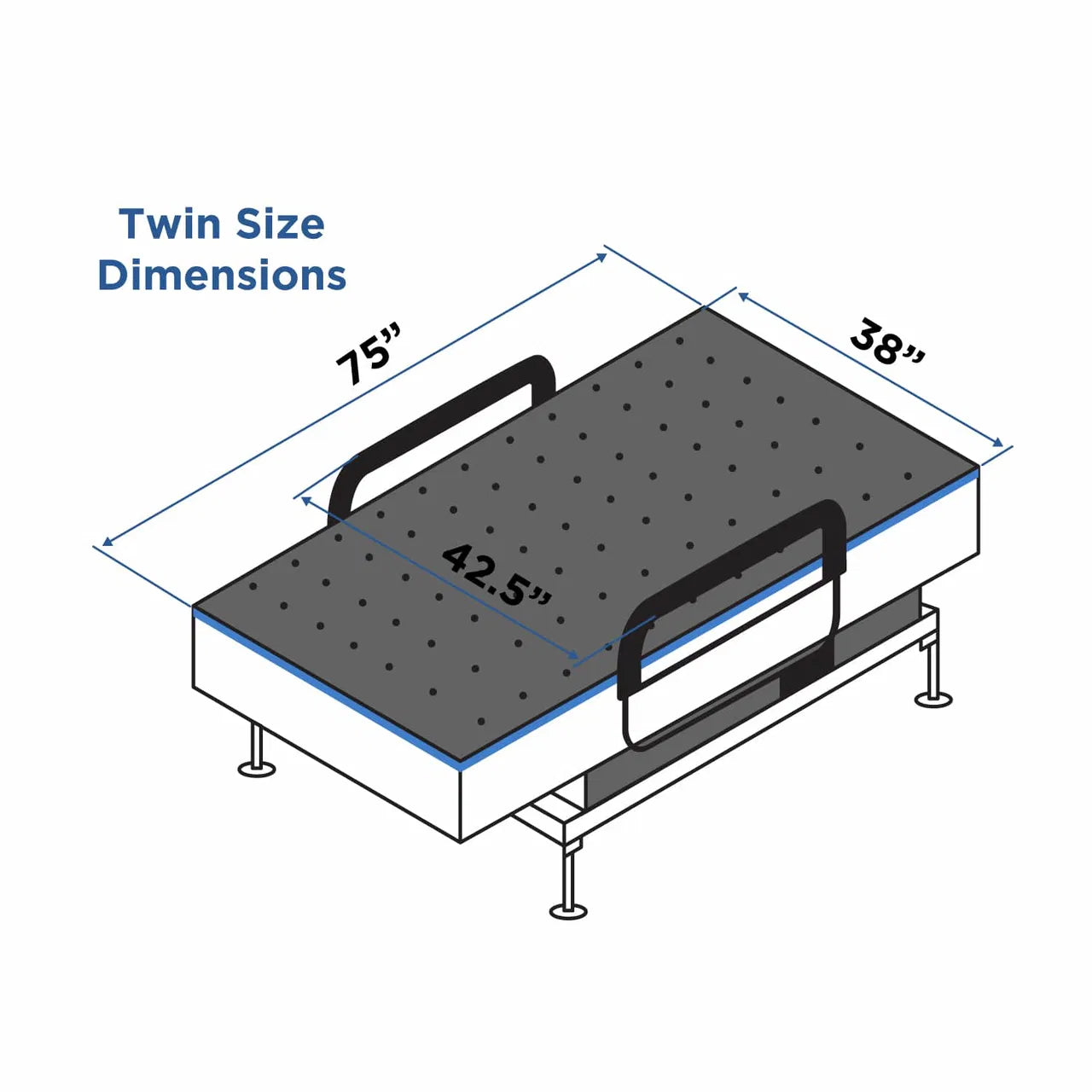 UPBed Standard 4-in-1 Motorized Lift Bed - Twin Dimensions